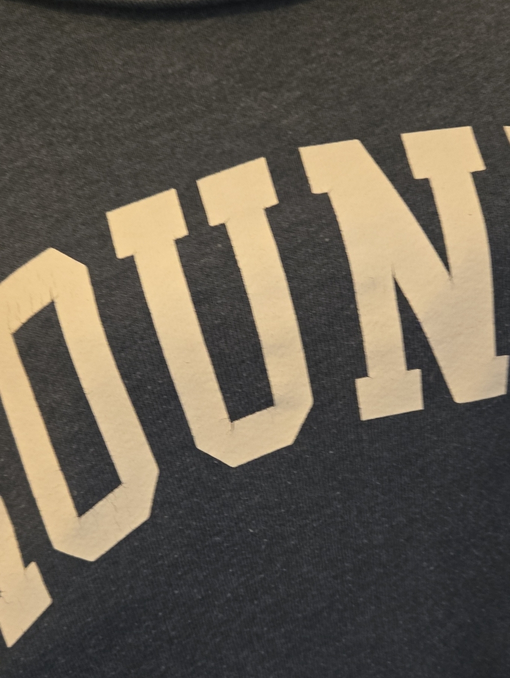 Free People Blue Crewneck Pullover with White 'GROUNDED' Graphic XL Oversized - Picture 11 of 16